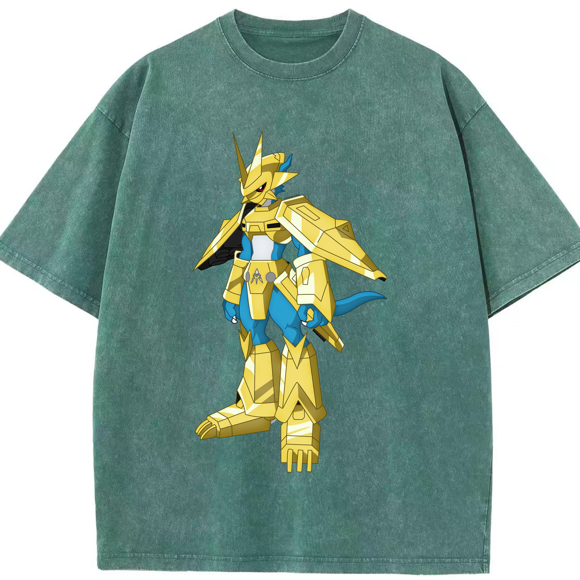 （画像用） Digimon デジタルモンスター/デジモン 綿100% ヴィンテージ風 半袖Tシャツ（フロントプリント）